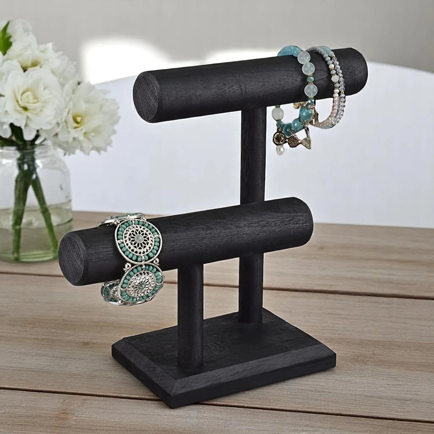 Porte Bracelet en Bois Design - leportebijoux.fr