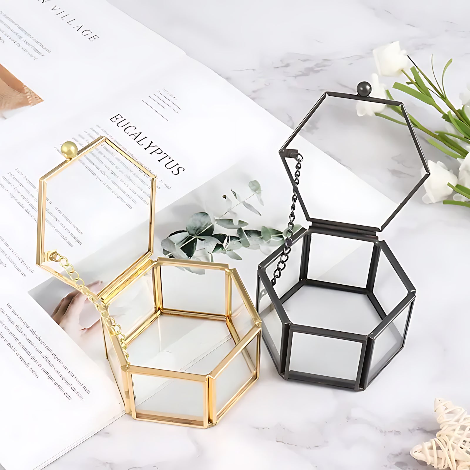 Boîte à Bijoux en Verre et Métal - leportebijoux.fr