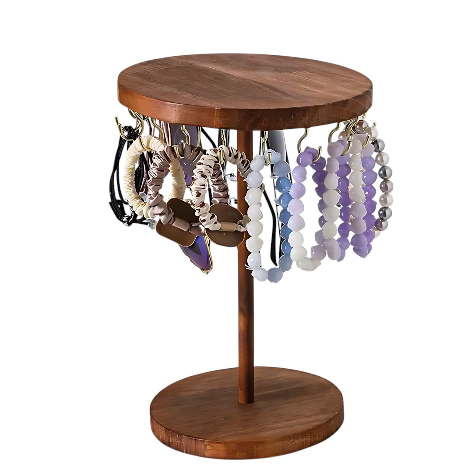 Porte Colliers en bois Petit Marron
