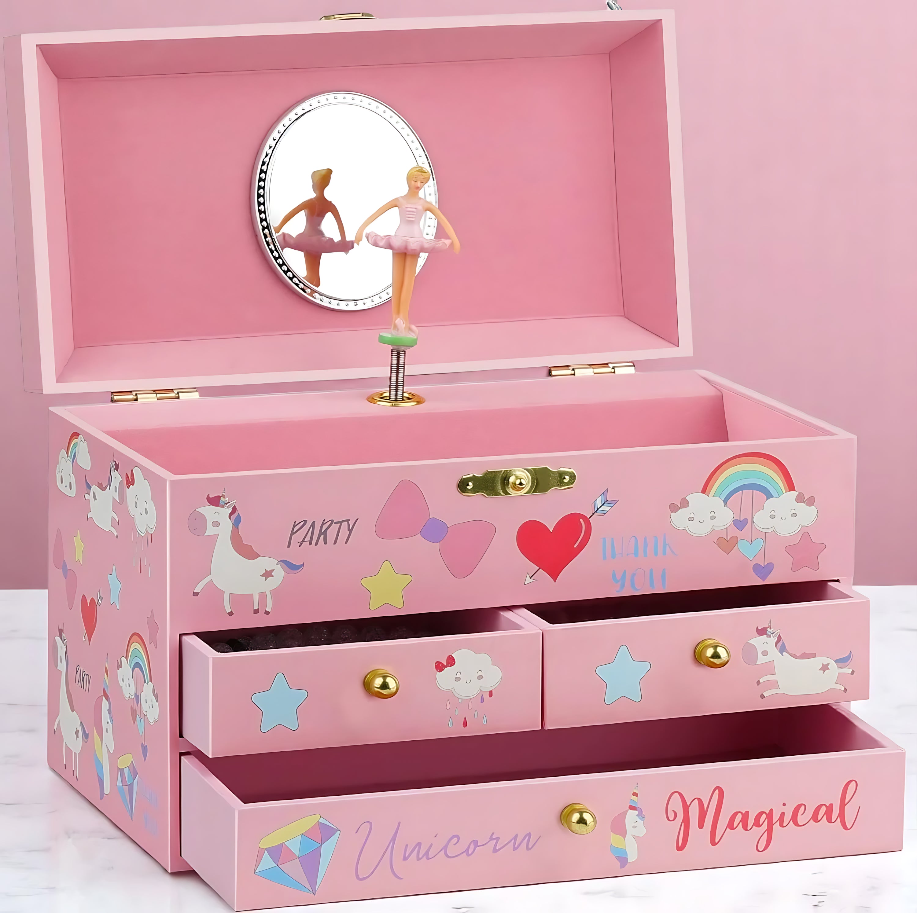 Boîte à Bijoux Musicale pour Fille - leportebijoux.fr