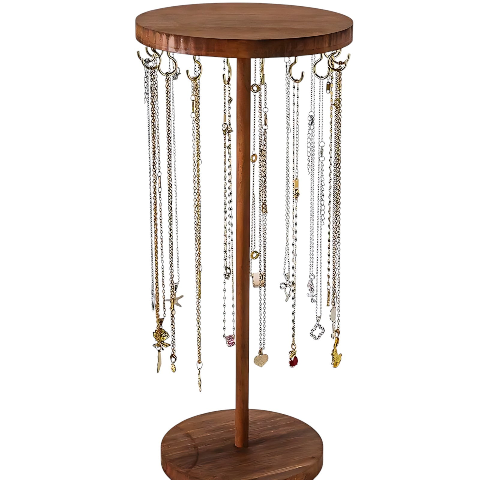 Porte Colliers en bois Grand Marron