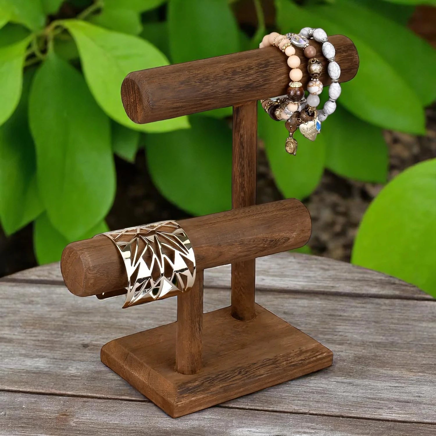 Porte Bracelet en Bois Design - leportebijoux.fr