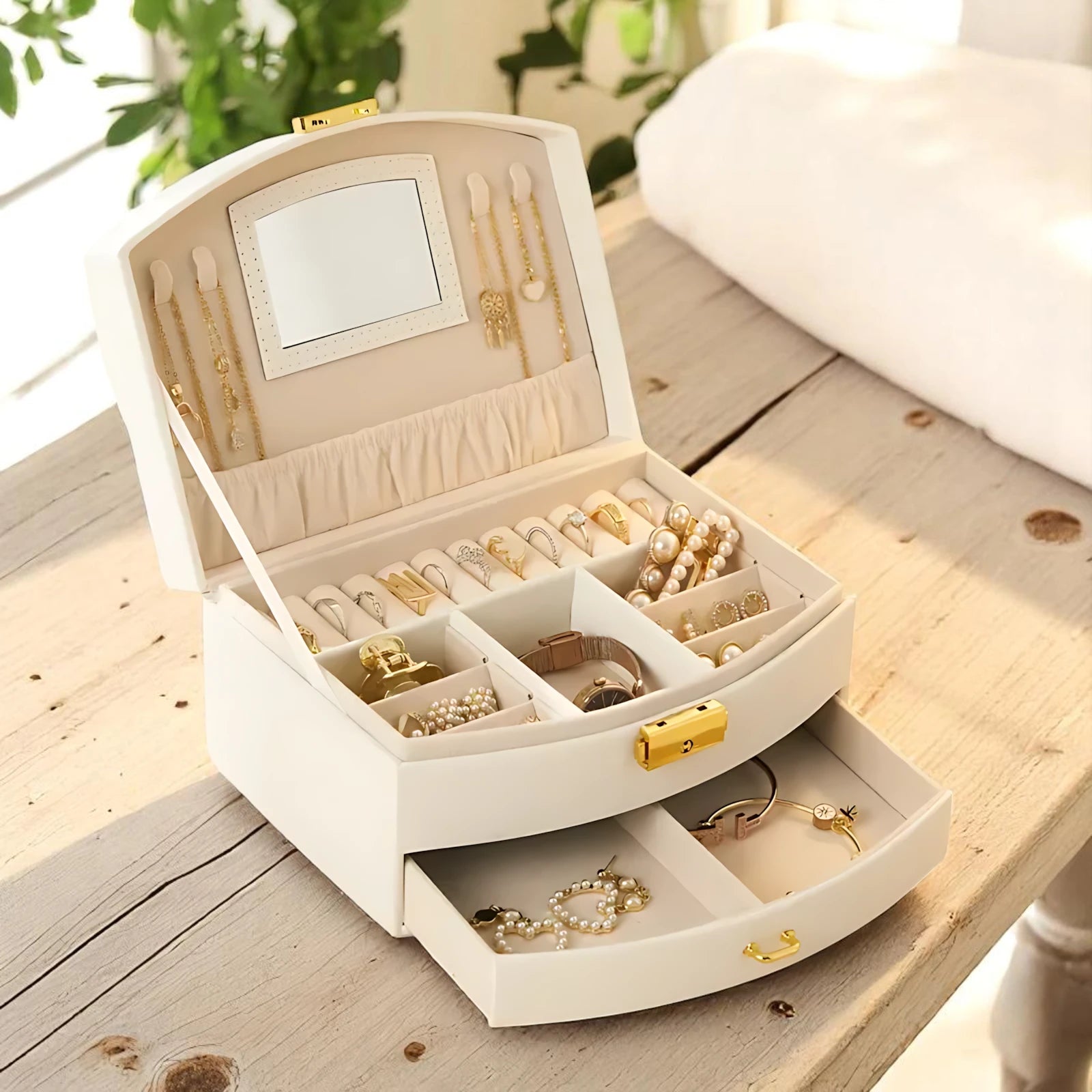 Belle Boîte à bijoux avec Miroir
