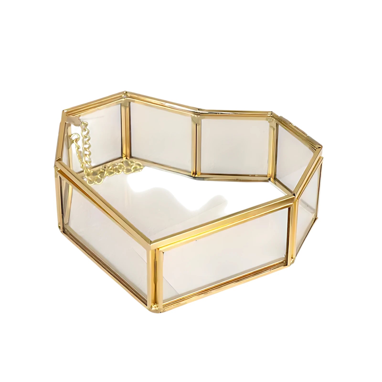 Boîte à Bijoux Or et Verre