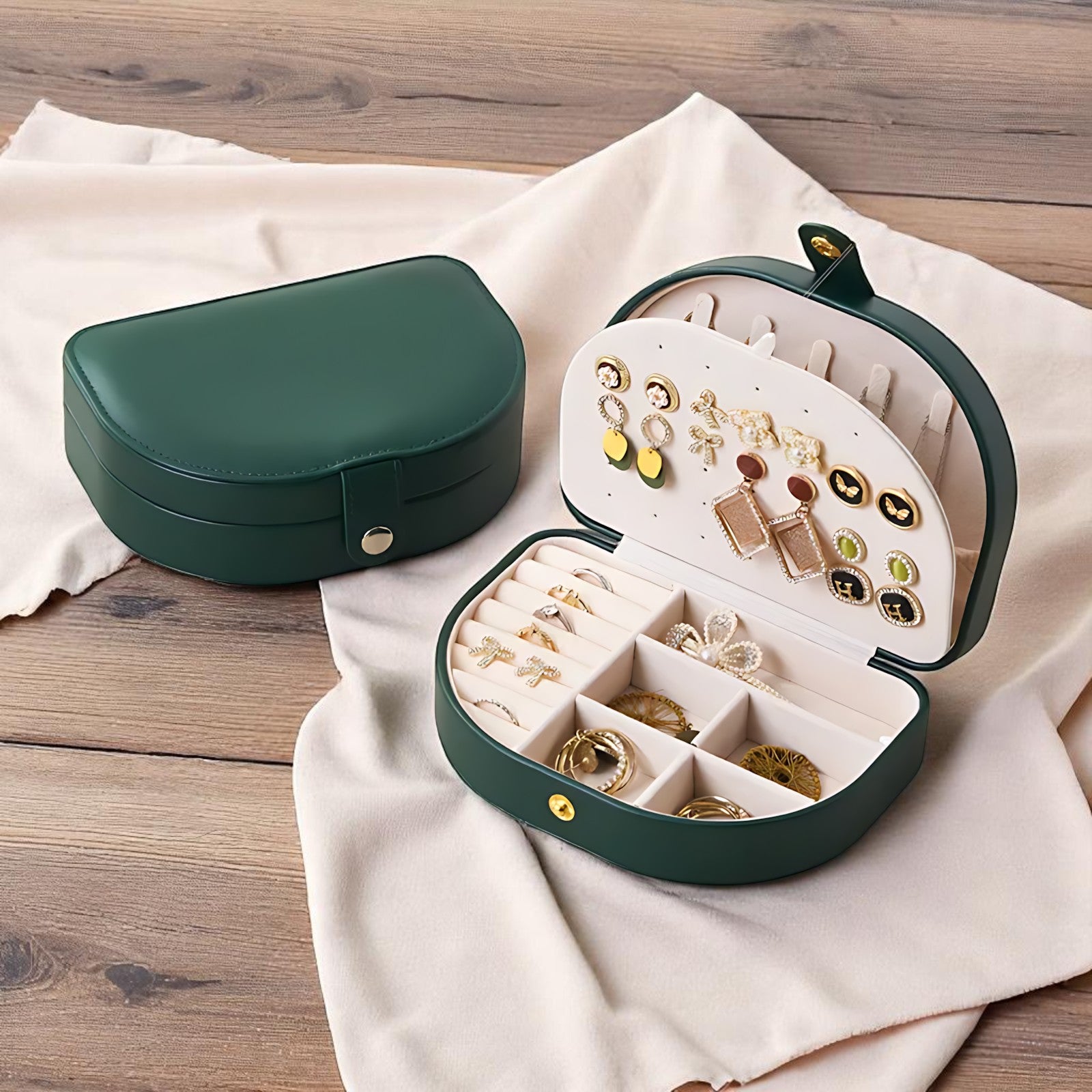 Boîte à Bijoux de Voyage en Cuir