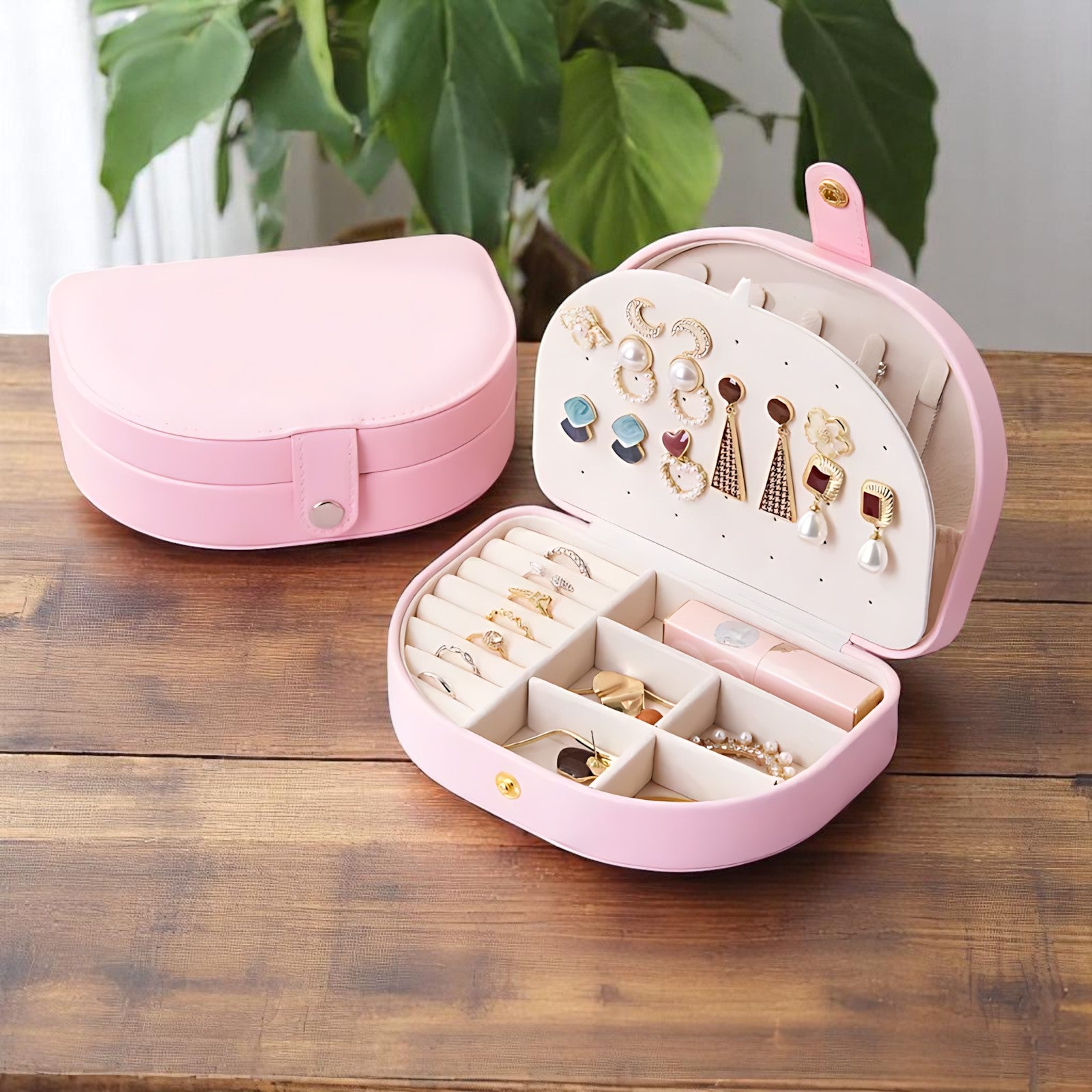 Boîte à Bijoux de Voyage en Cuir
