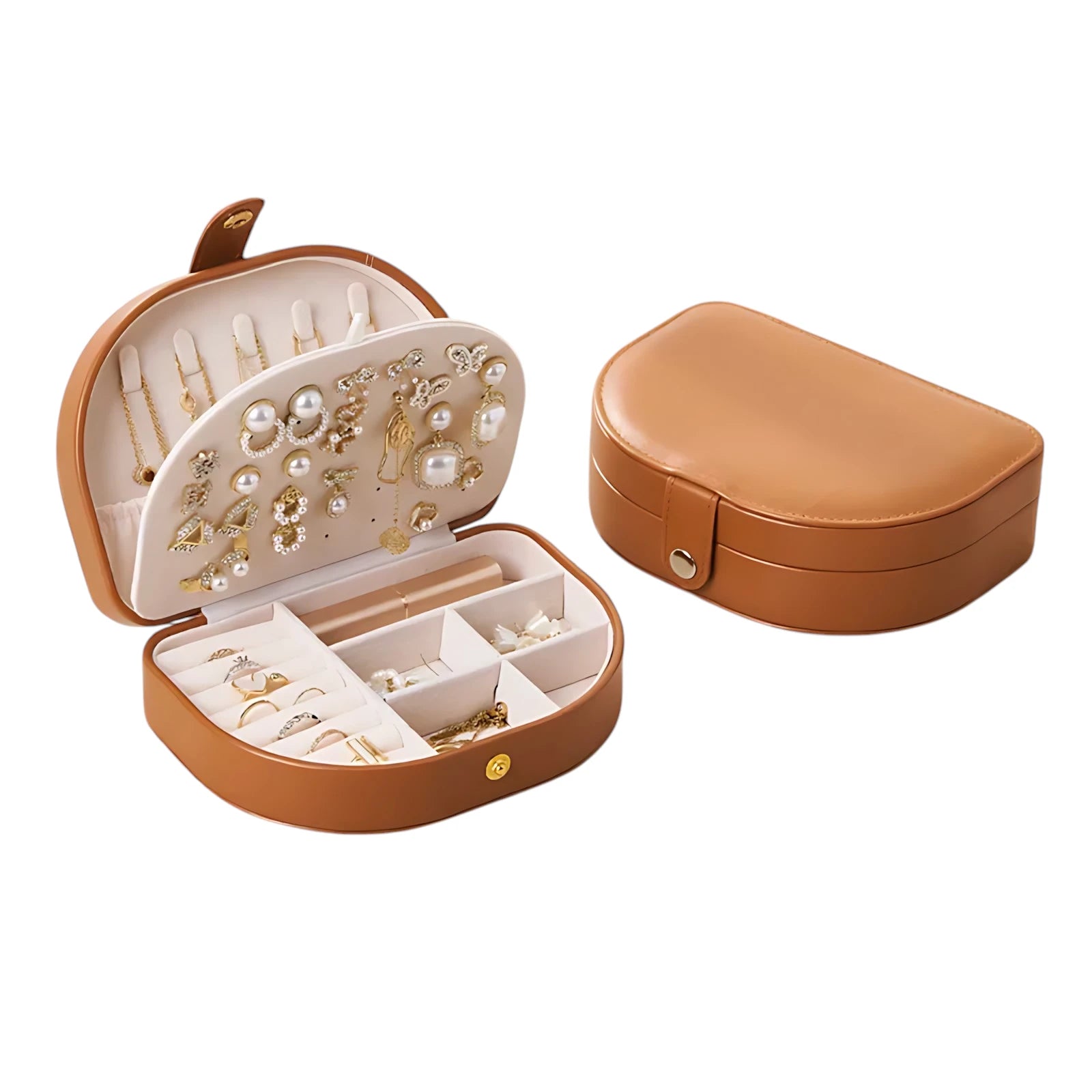 Boîte à Bijoux de Voyage en Cuir