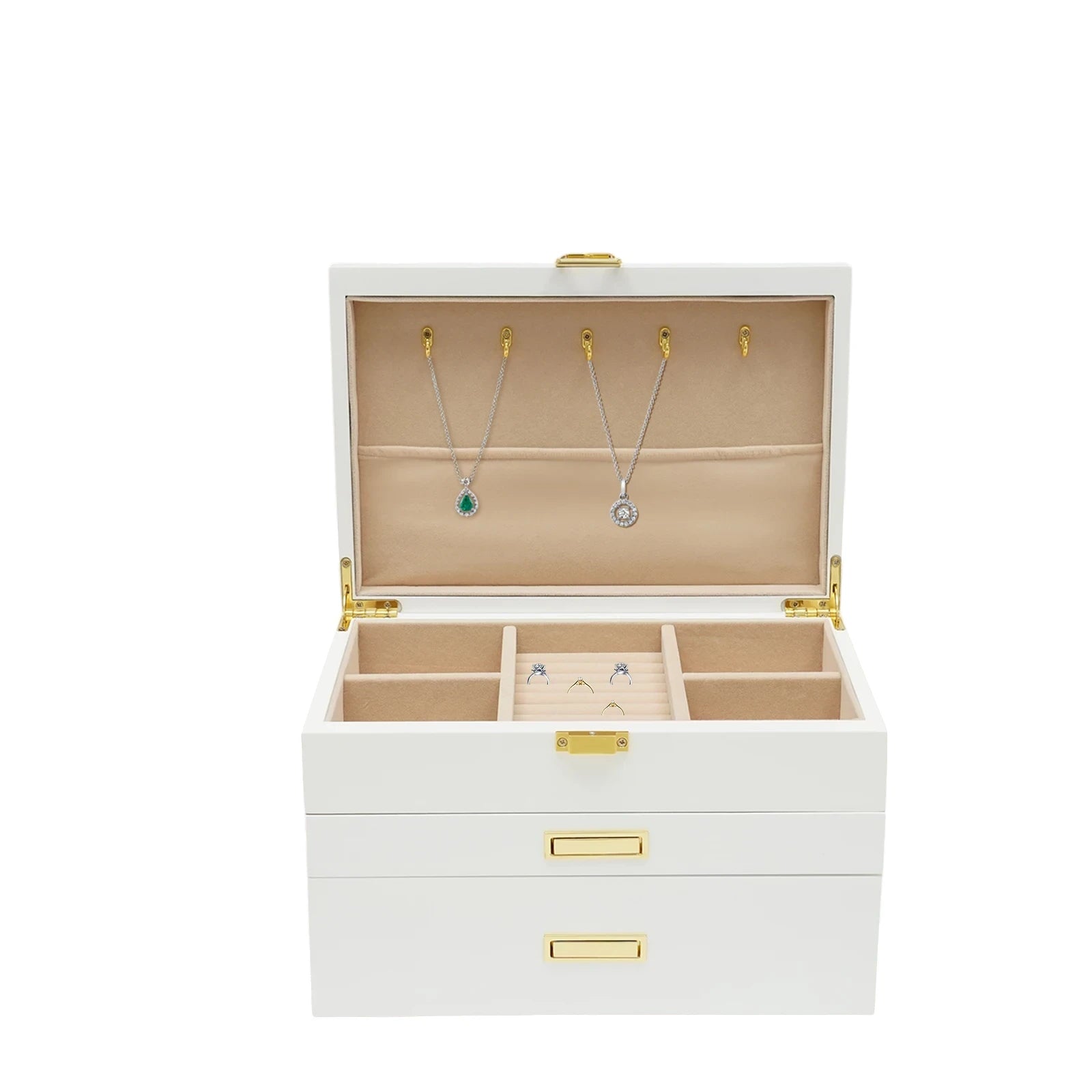 Boîte à Bijoux en Bois Blanc