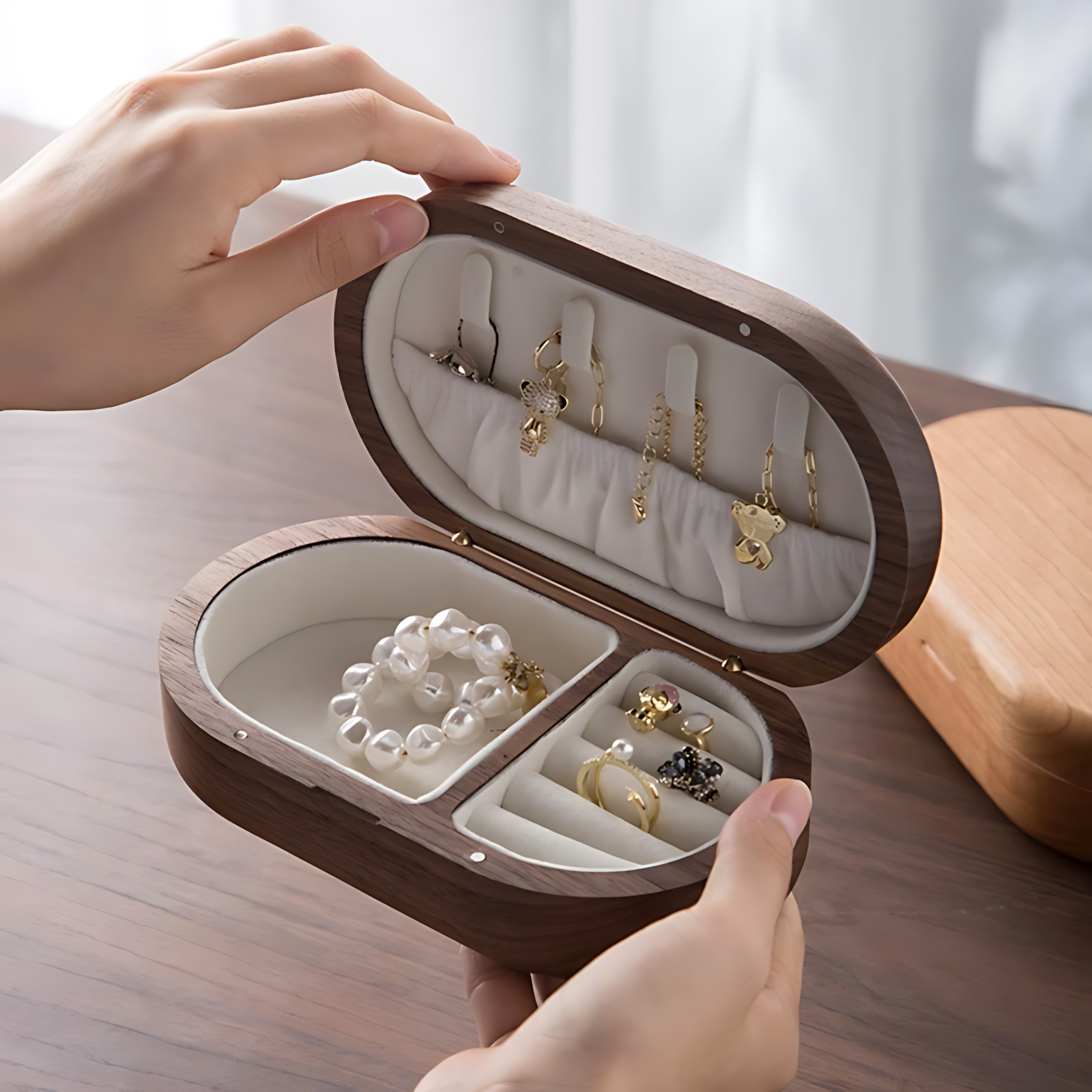 Boîte à Bijoux en Bois Précieux