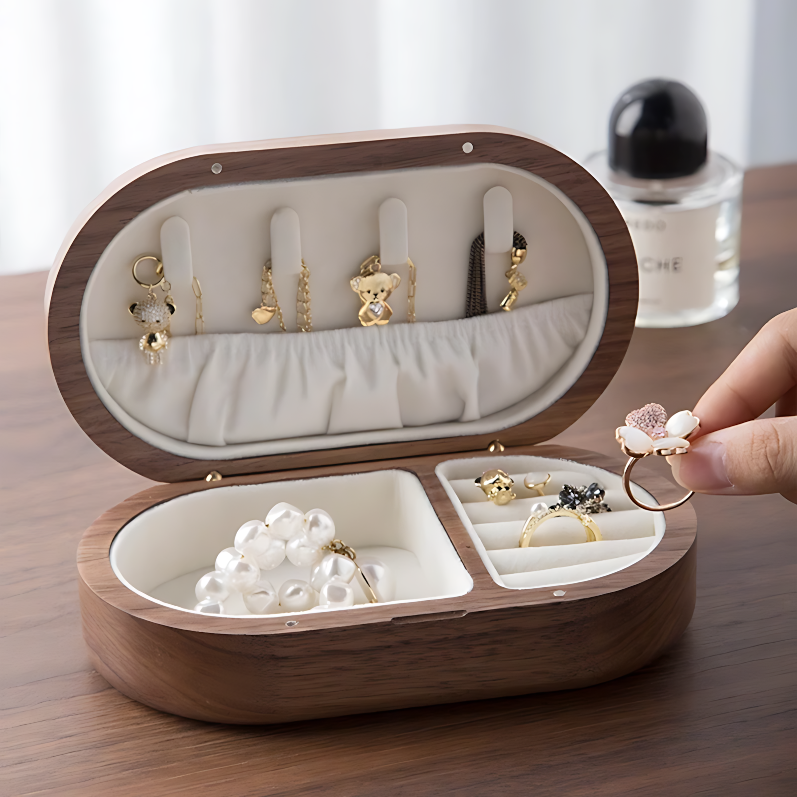 Boîte à Bijoux en Bois Précieux
