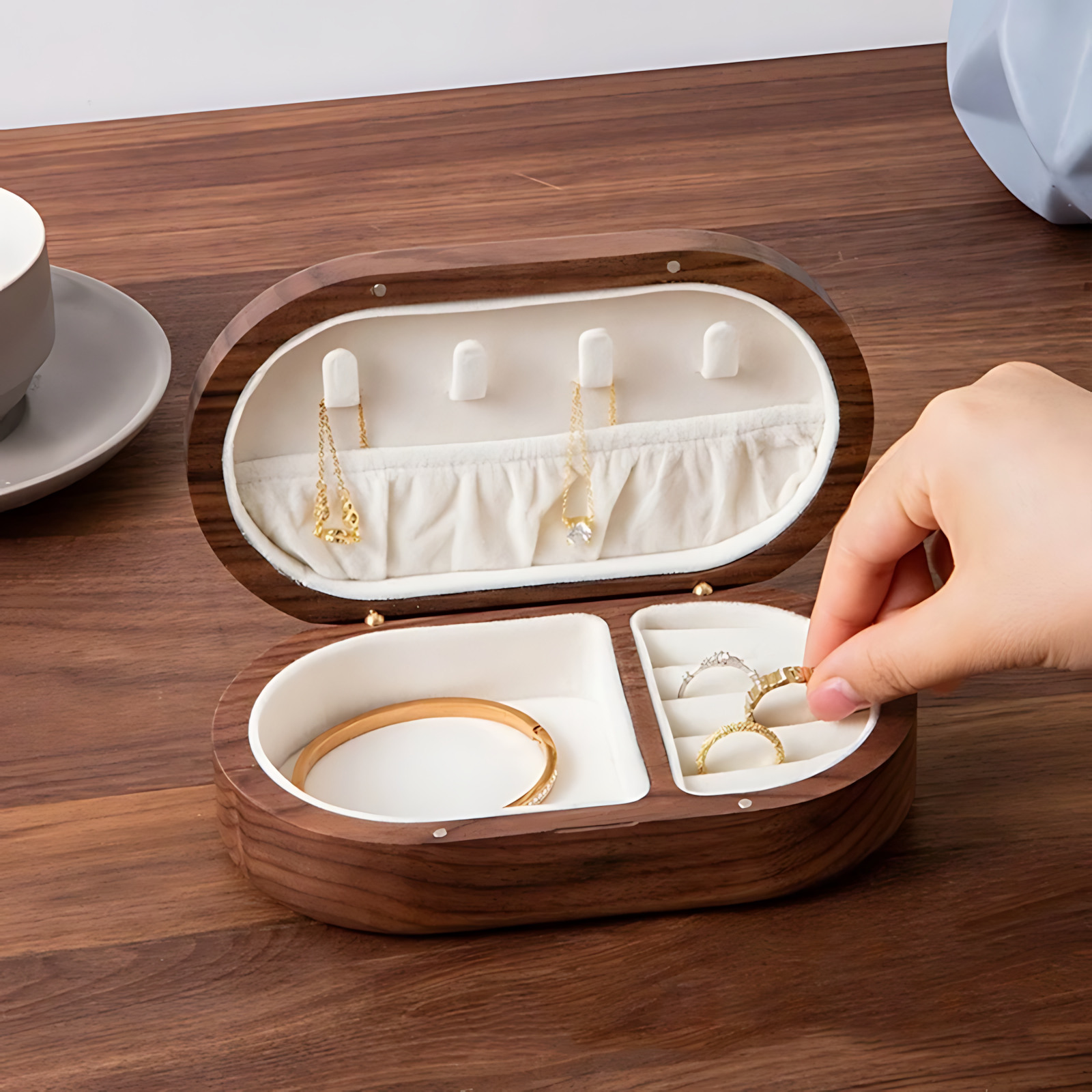 Boîte à Bijoux en Bois Précieux
