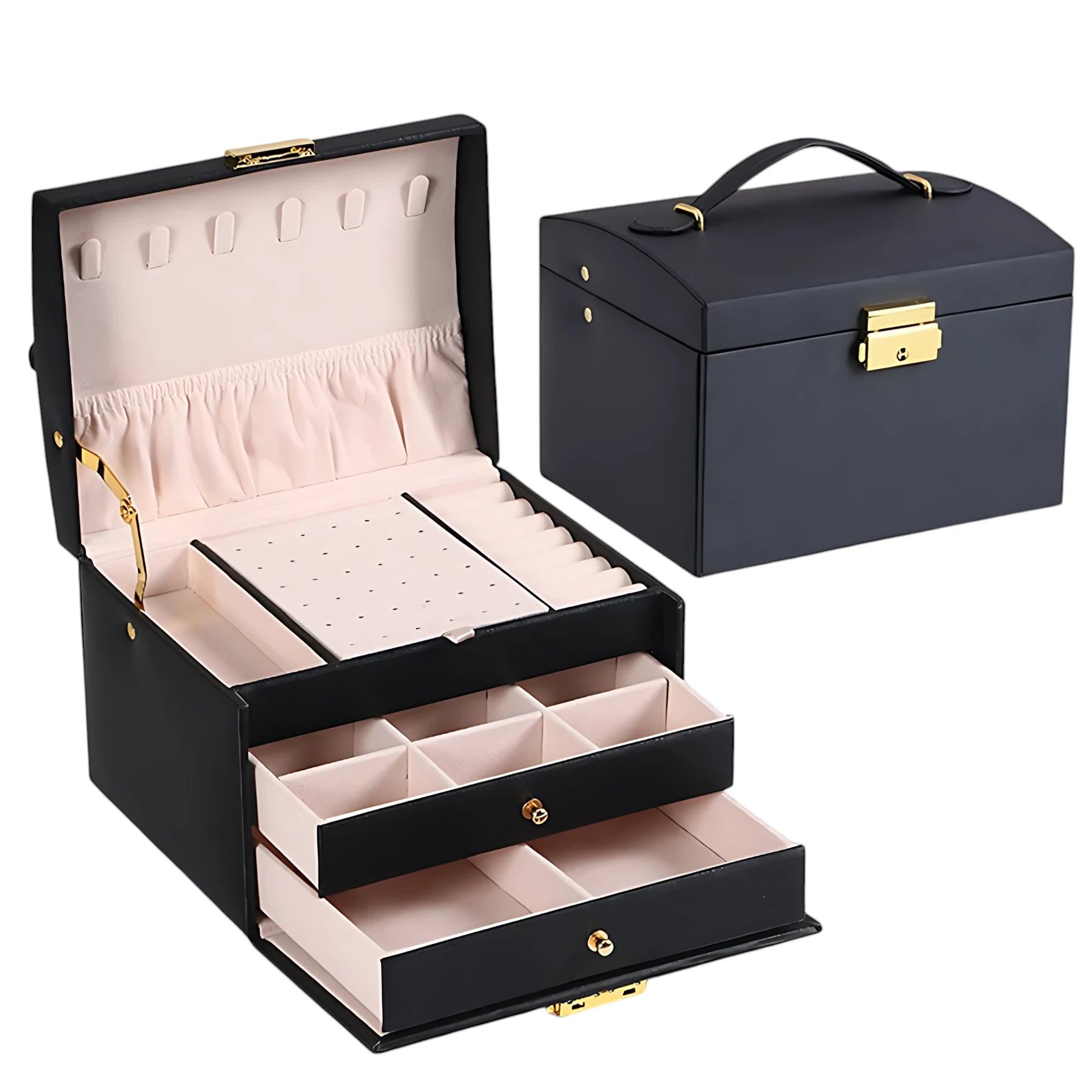 Boîte à Bijoux en Simili Cuir