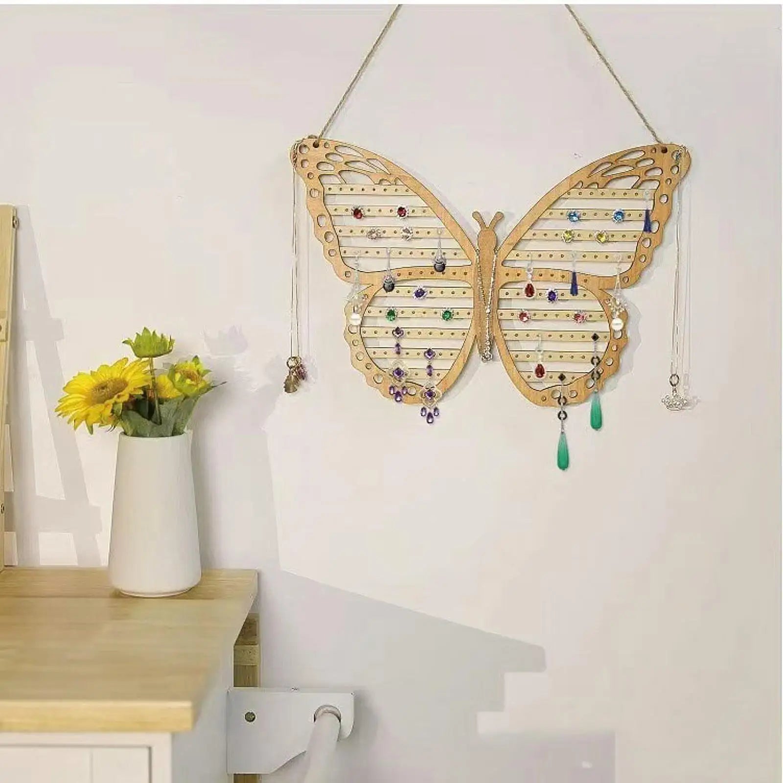 Porte Bijoux Mural en Bois