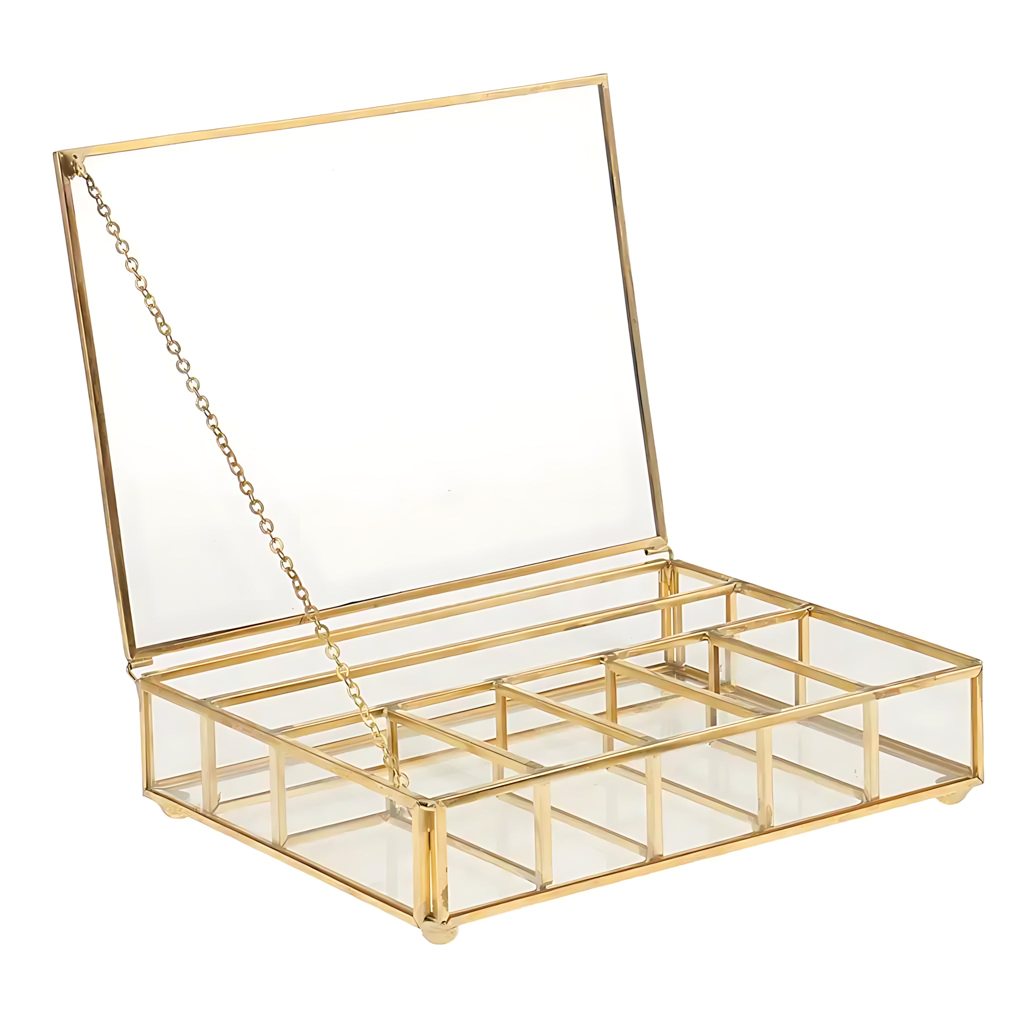 Boîte à Bijoux en Verre et Laiton - leportebijoux.fr