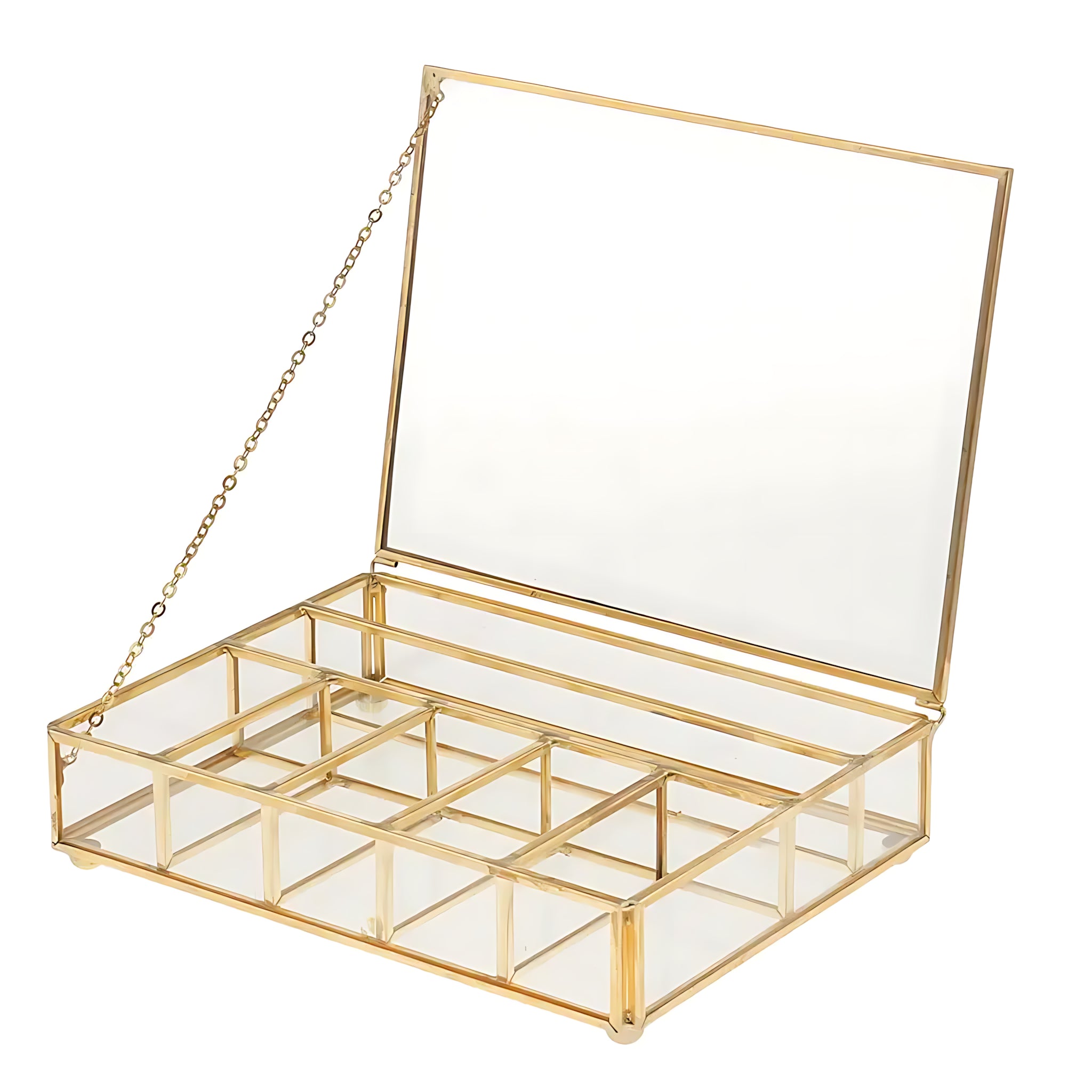 Boîte à Bijoux en Verre et Laiton - leportebijoux.fr