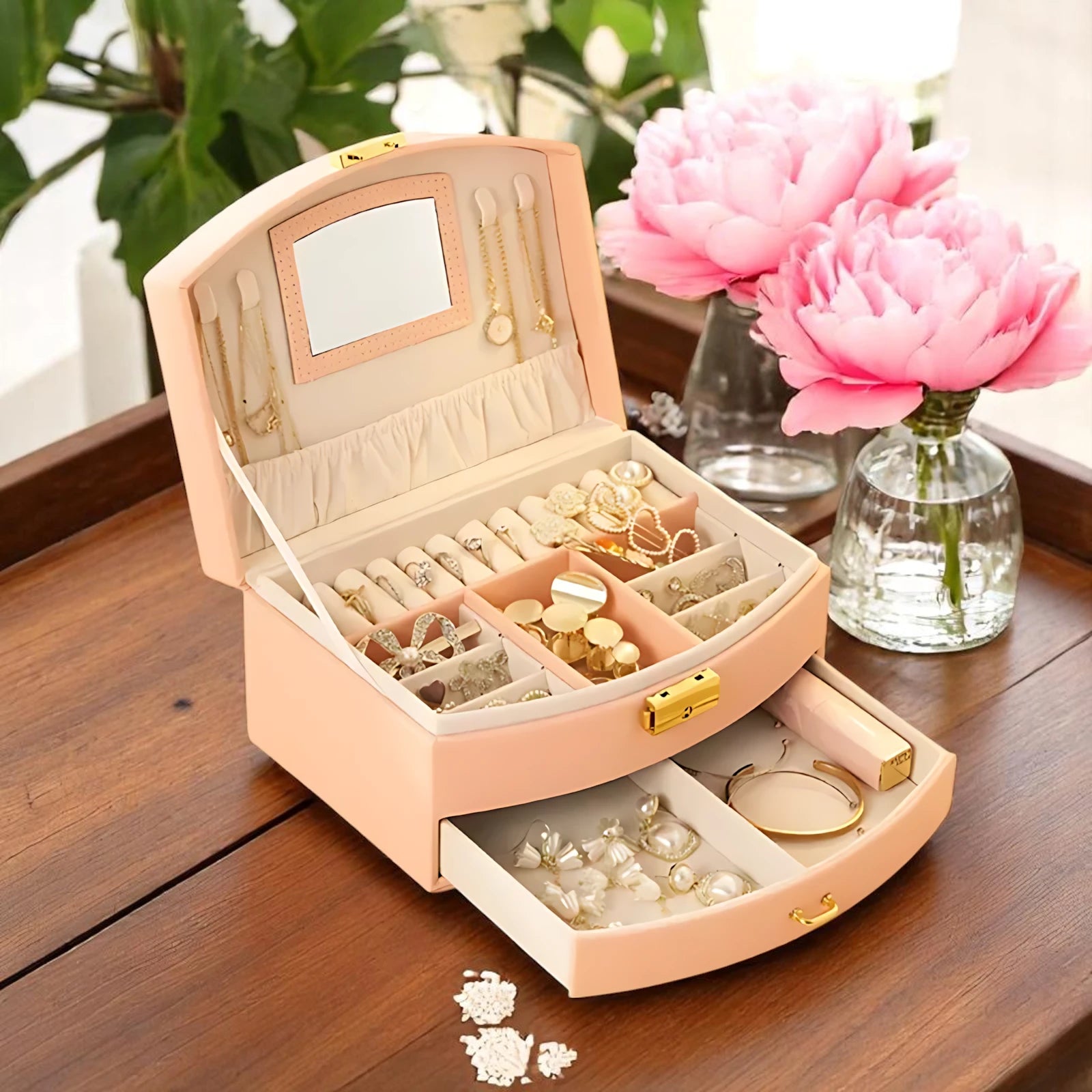 Belle Boîte à bijoux avec Miroir