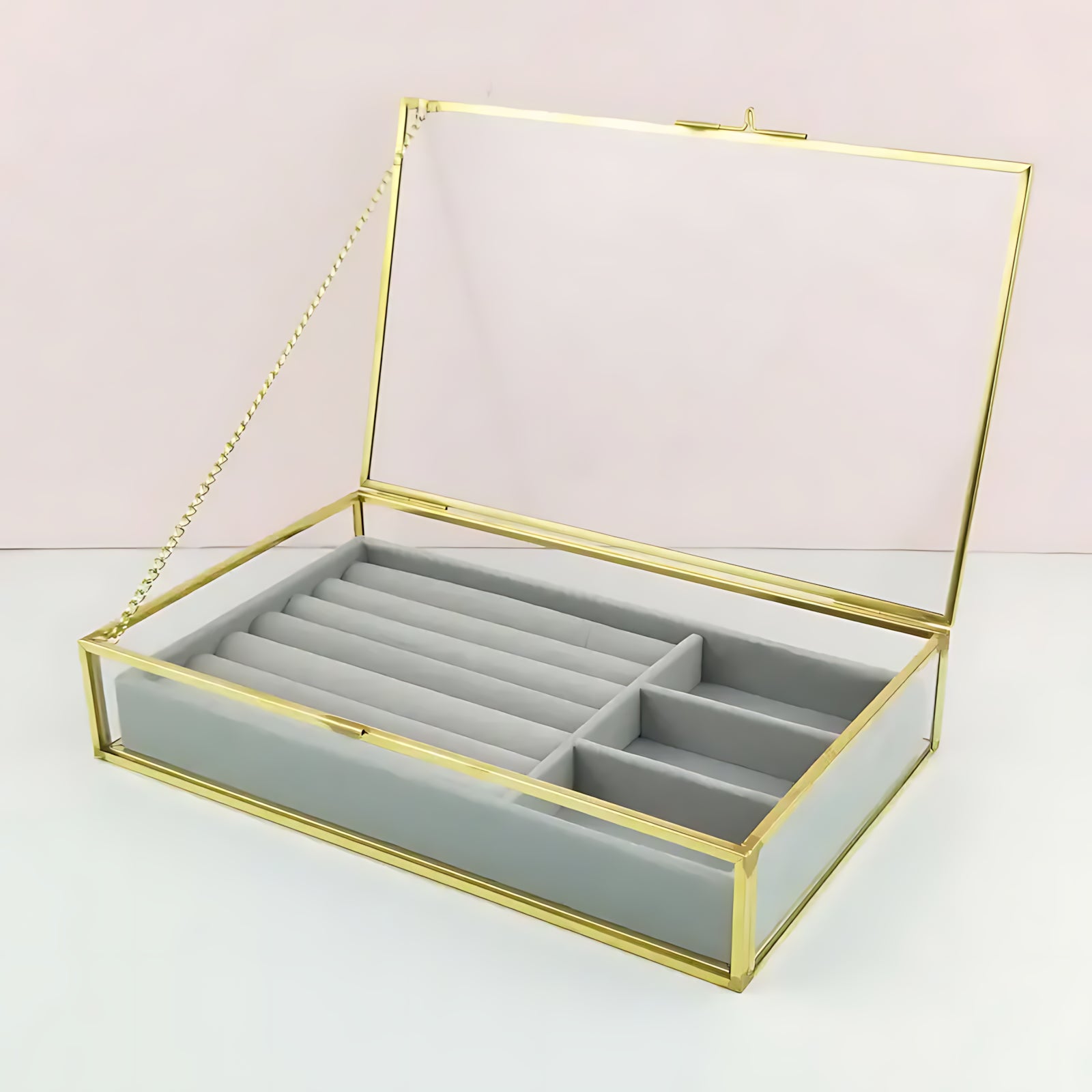 Boîte à Bijoux en Verre Transparent - leportebijoux.fr