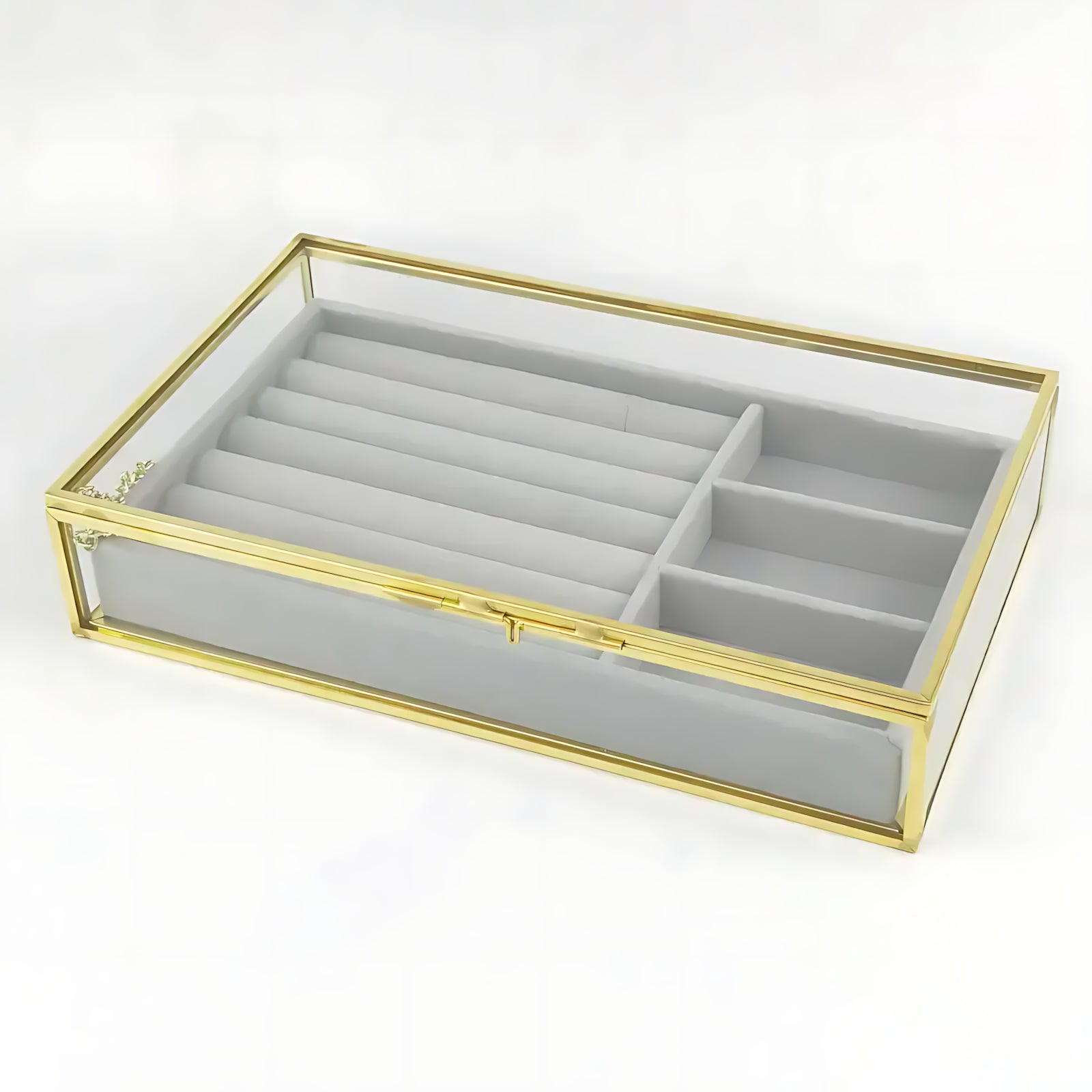 Boîte à Bijoux en Verre Transparent - leportebijoux.fr
