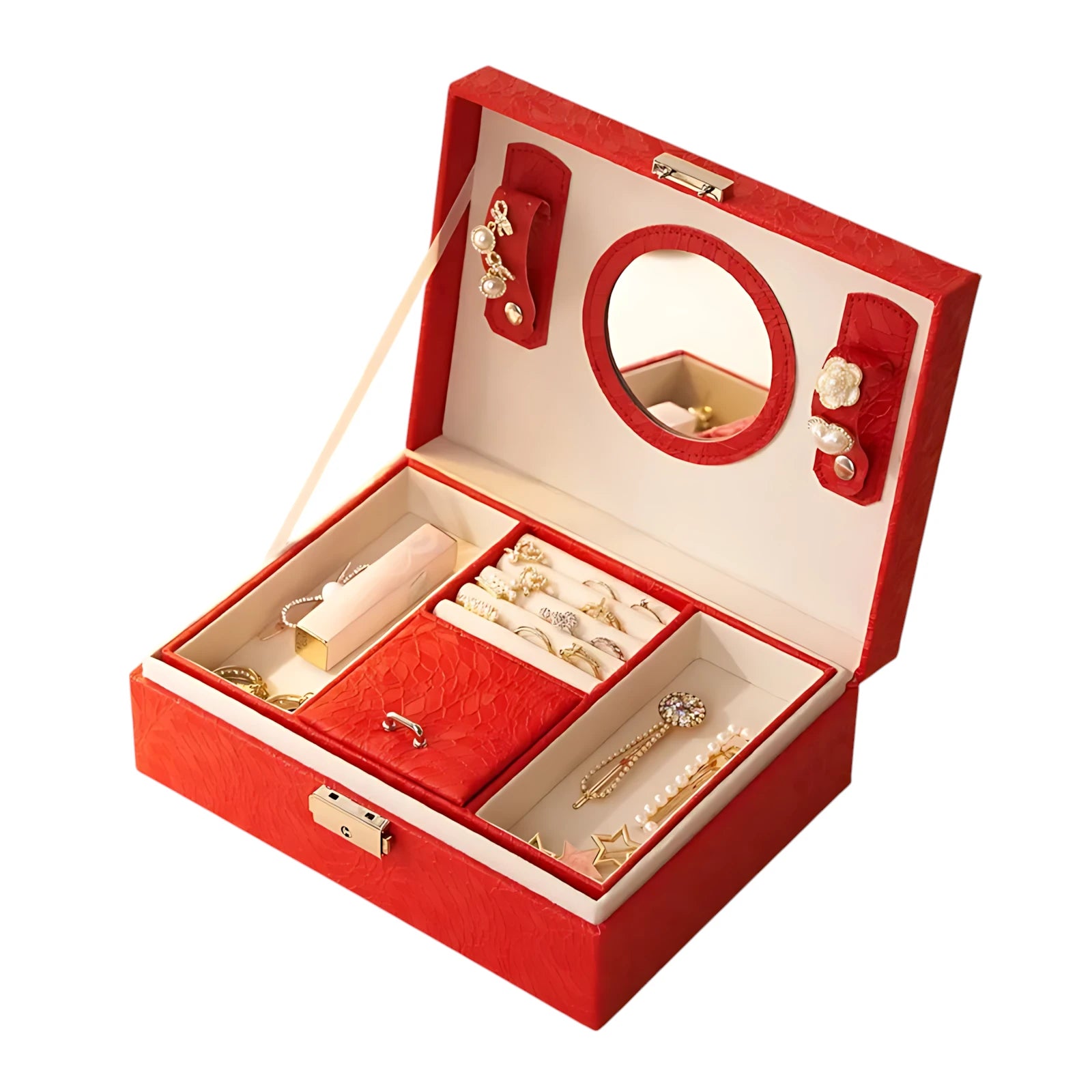 Boîte à bijoux avec Miroir Chic