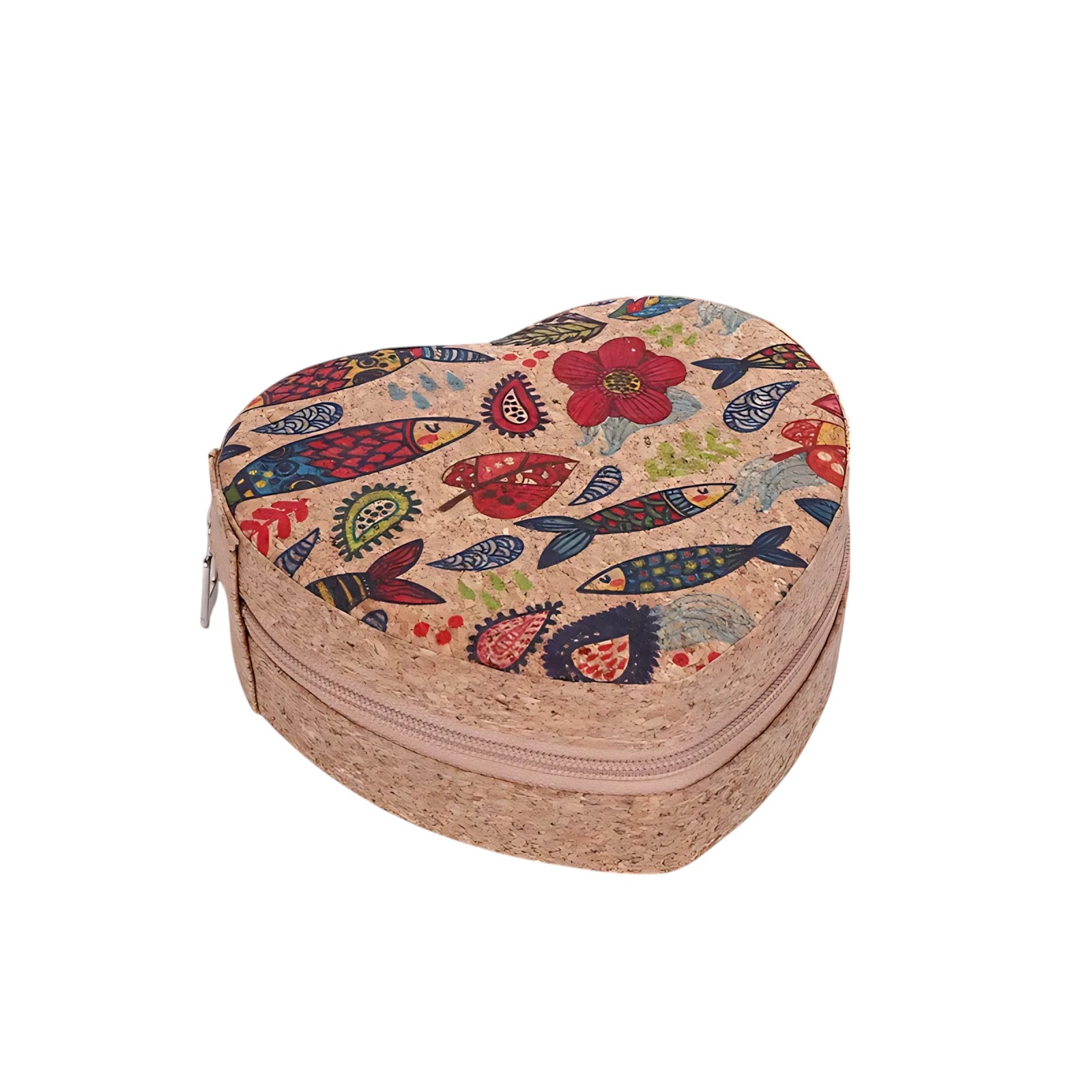Trousse à Bijoux cœur brodée