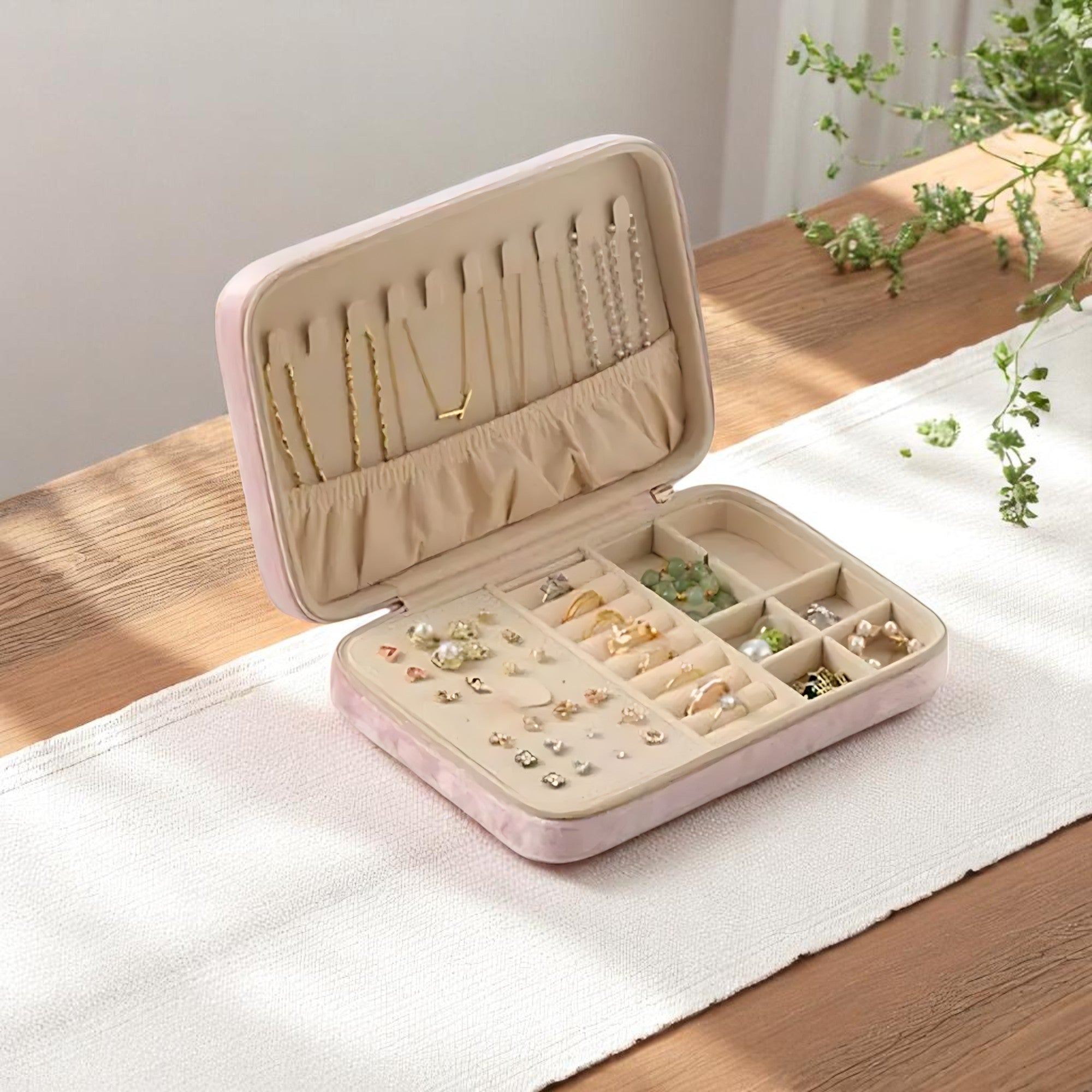 Trousse à Bijoux de Voyage en Velours