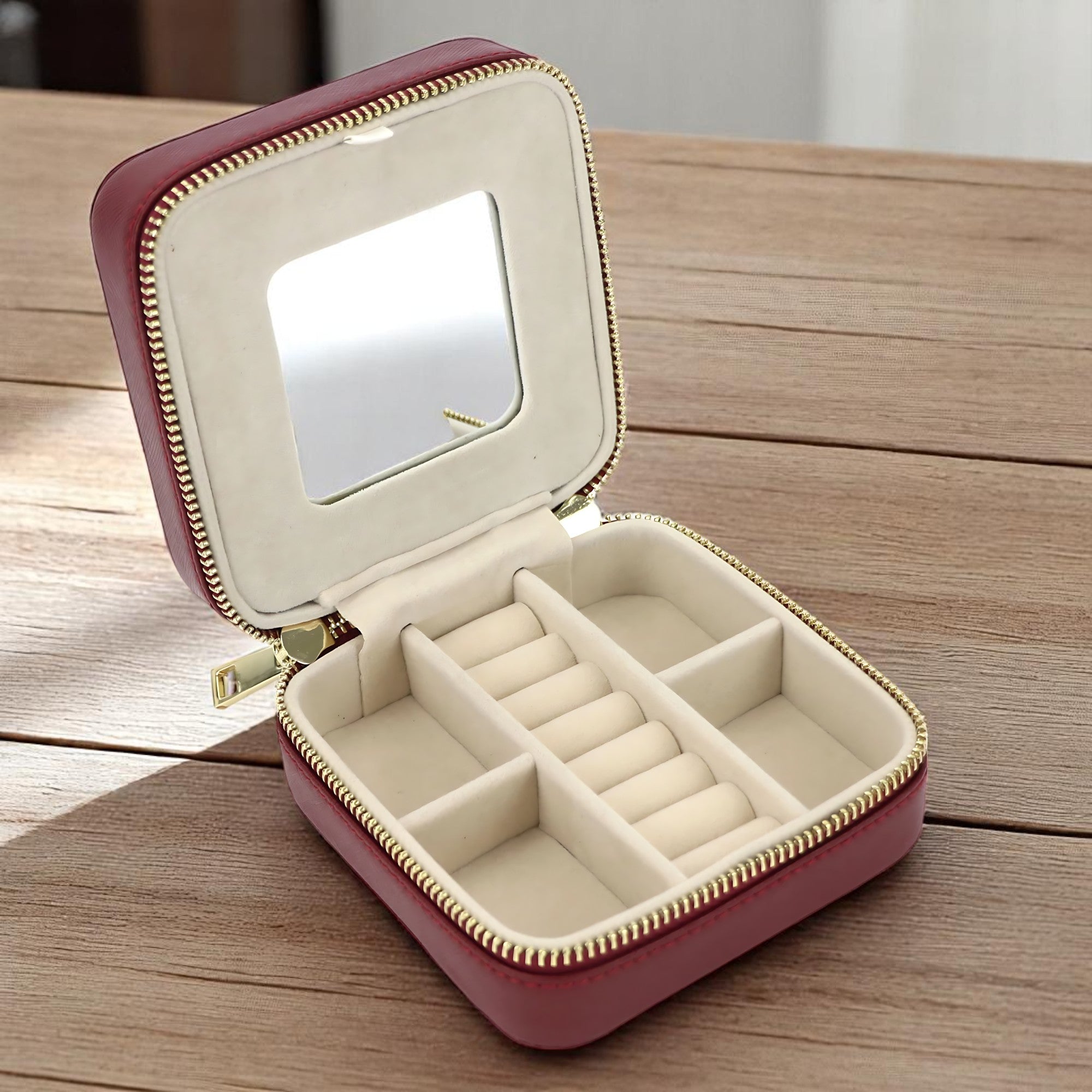 Trousse à Bijoux en Cuir