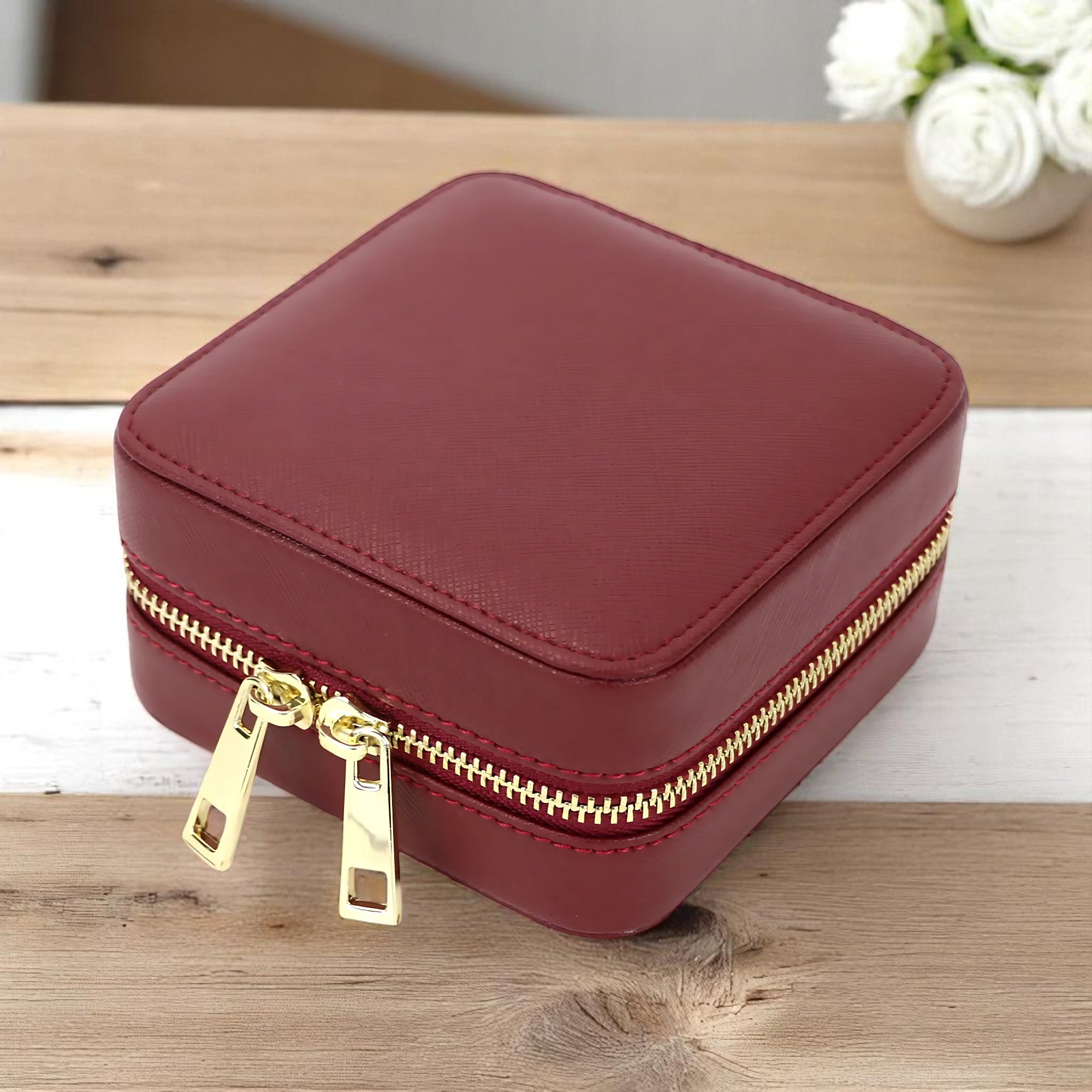 Trousse à Bijoux en Cuir
