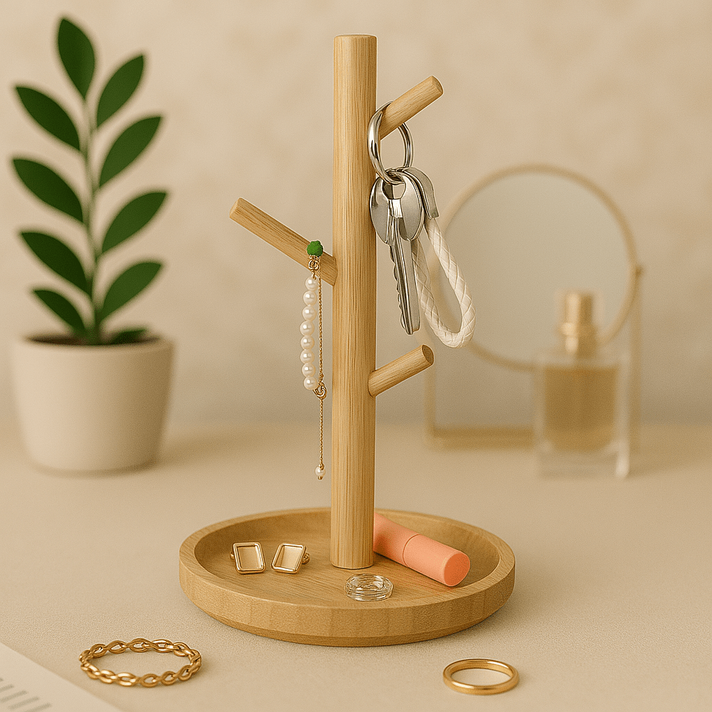 Arbre a bijoux en bois - leportebijoux.fr
