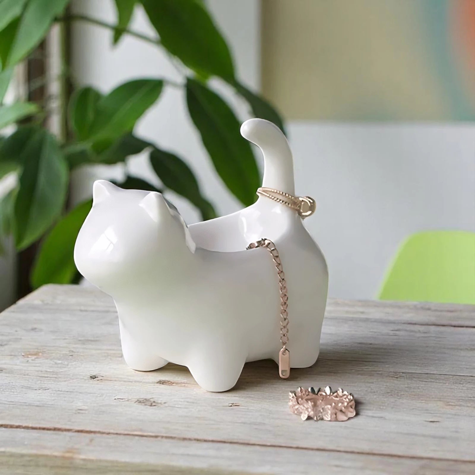 Porte Bague Chat en Céramique - leportebijoux.fr