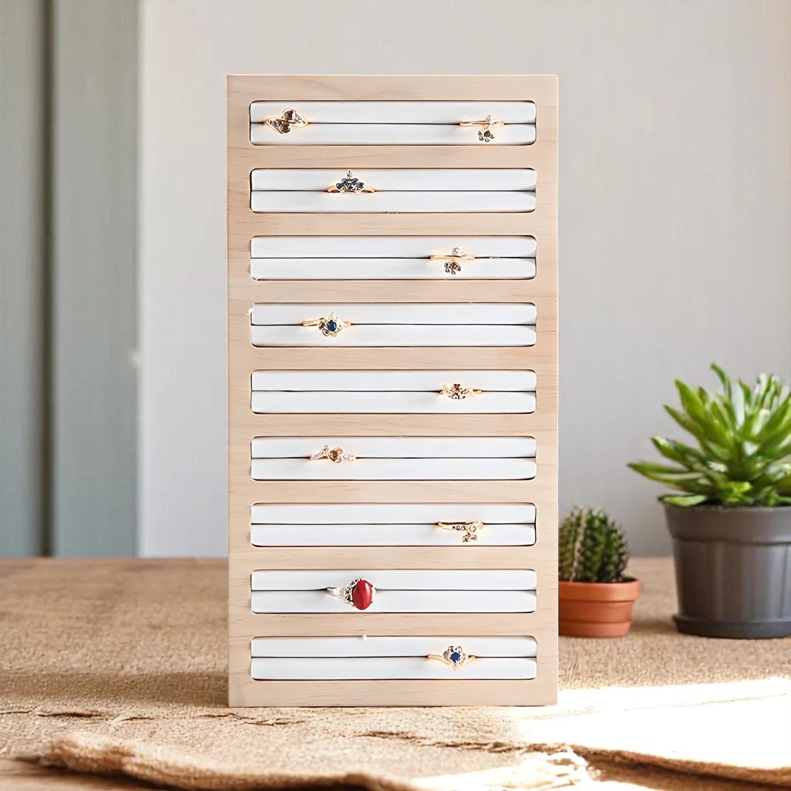 Présentoir à Bagues Rectangulaire - leportebijoux.fr