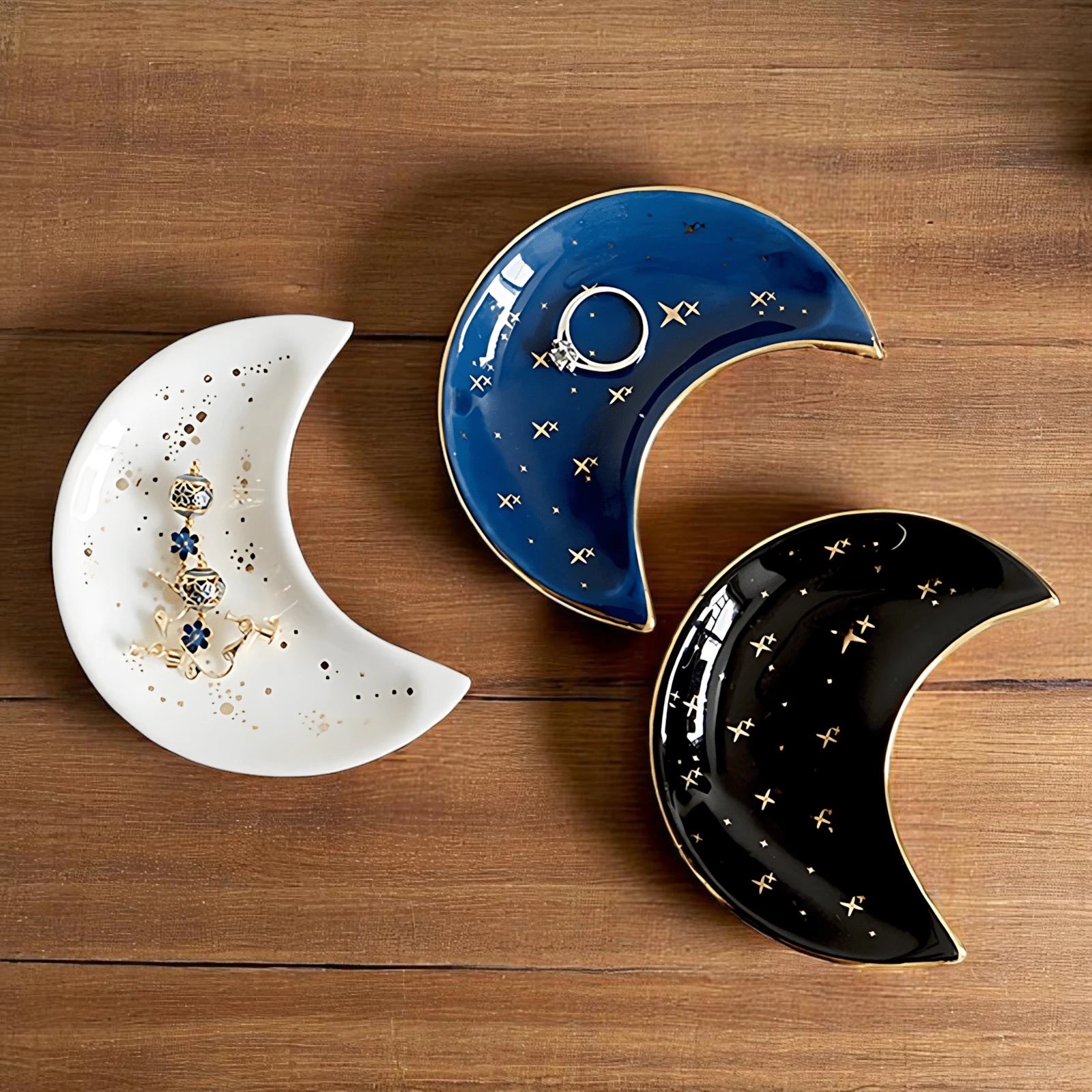Coupelle à Bijoux Céramique Lune - leportebijoux.fr